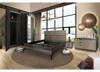 TABLE DE NUIT CASTALA REF 270 RIGHT 2 TIRS GREY